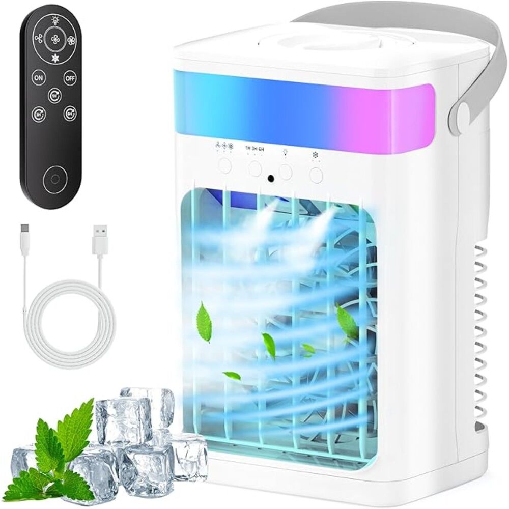 Ieysl Portable Mini Air Conditioner, Cooling Fan 3 Speeds